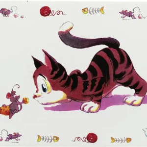Heißes Angebot TRIXIE Napfunterlage Comic-Katze 44 x 28 cm